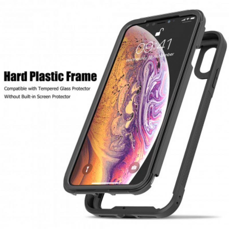 Kuori iPhone X / XS Clear Hybrid Puskurin Reunat