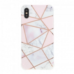 Kuori iPhone X / XS Flashy Geometric Marble