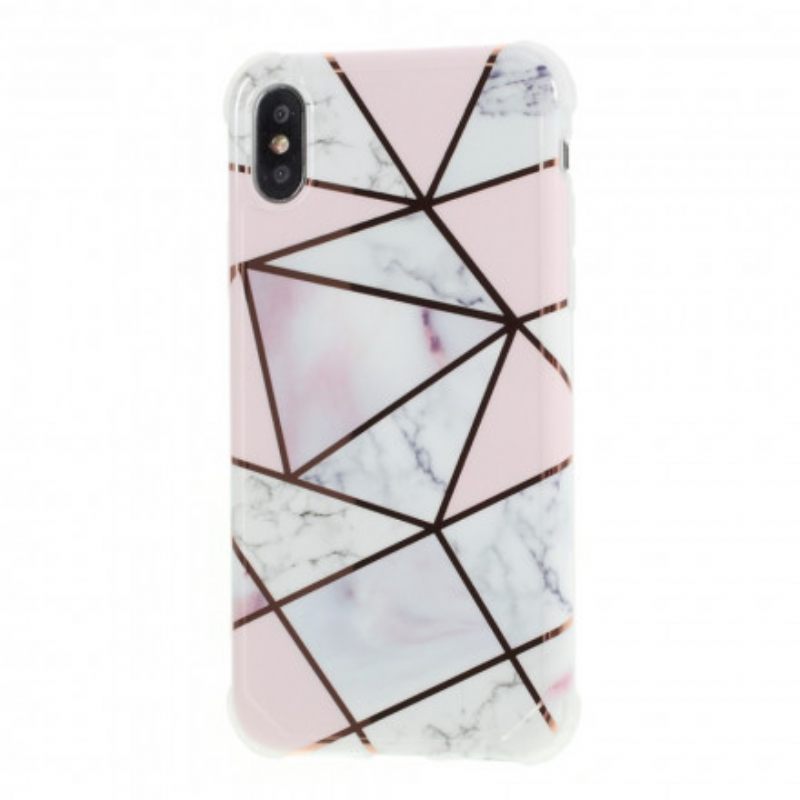 Kuori iPhone X / XS Flashy Geometric Marble