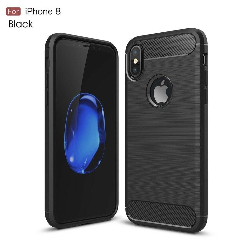 Kuori iPhone X / XS Harjattu Hiilikuitu