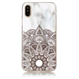 Kuori iPhone X / XS Marmoroitu Mandala