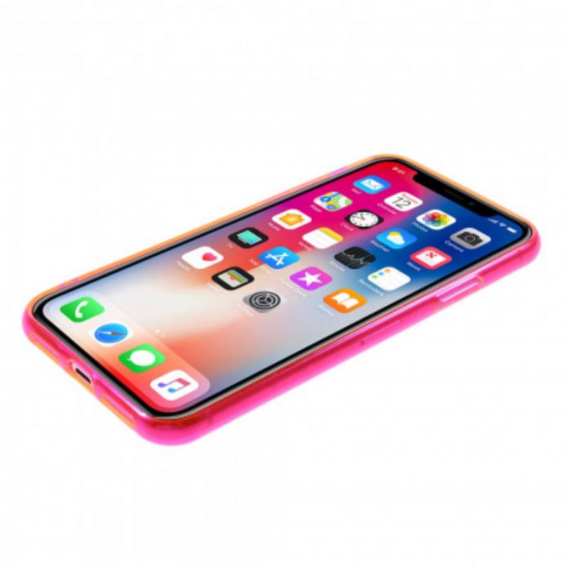 Kuori iPhone X / XS Värillinen Läpinäkyvä Silikoni