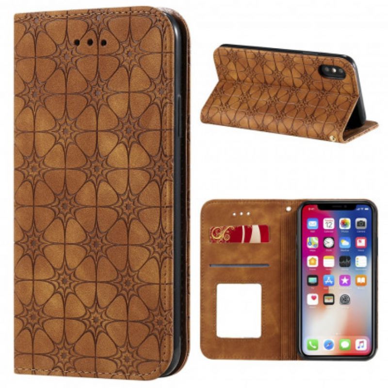 Puhelinkuoret iPhone X / XS Kotelot Flip Baroque Flowers