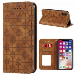 Puhelinkuoret iPhone X / XS Kotelot Flip Baroque Flowers