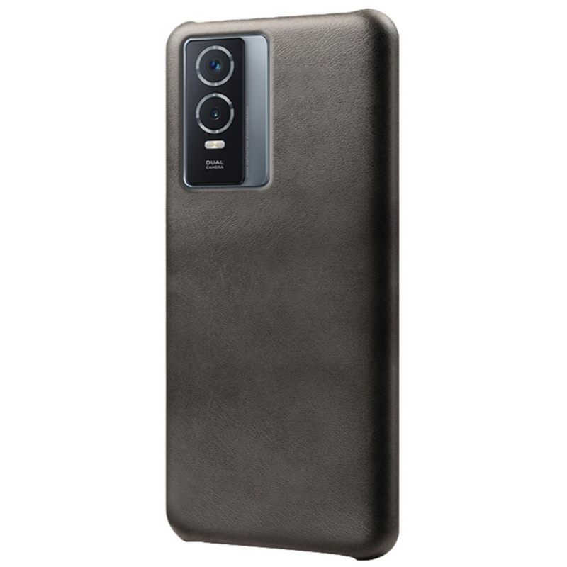 Case Vivo Y76 5G Litchi Performance Leather Effect