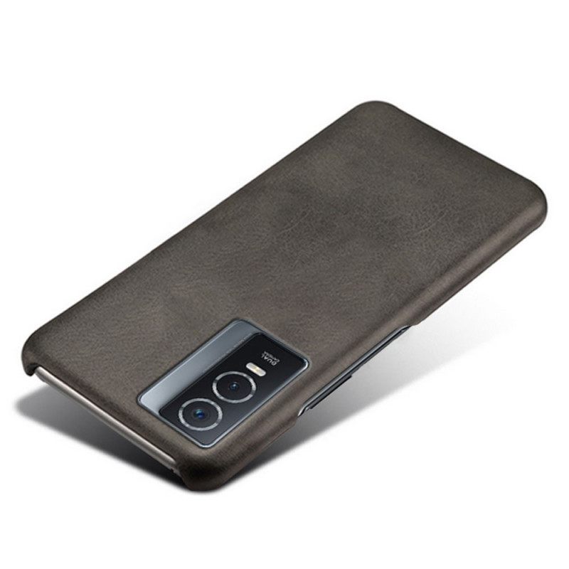 Case Vivo Y76 5G Litchi Performance Leather Effect