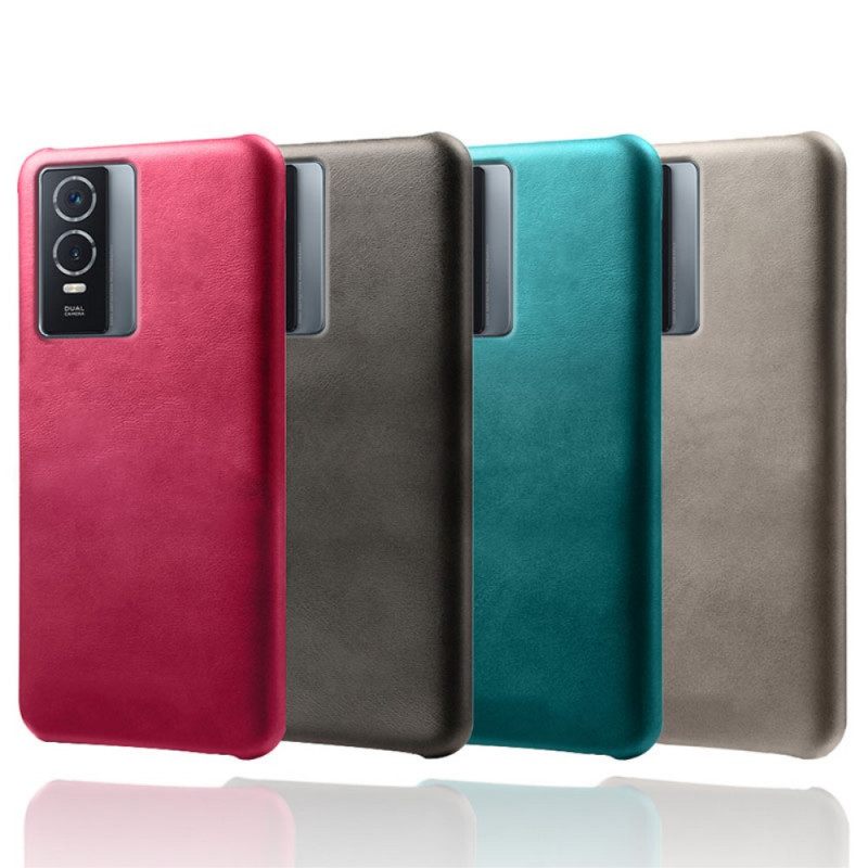 Case Vivo Y76 5G Litchi Performance Leather Effect