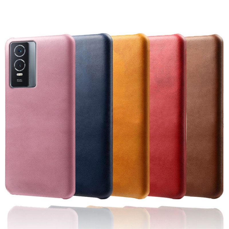 Case Vivo Y76 5G Litchi Performance Leather Effect