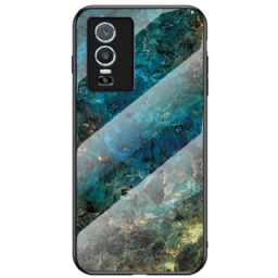 Kuori Vivo Y76 5G Tempered Glass Marble Colors