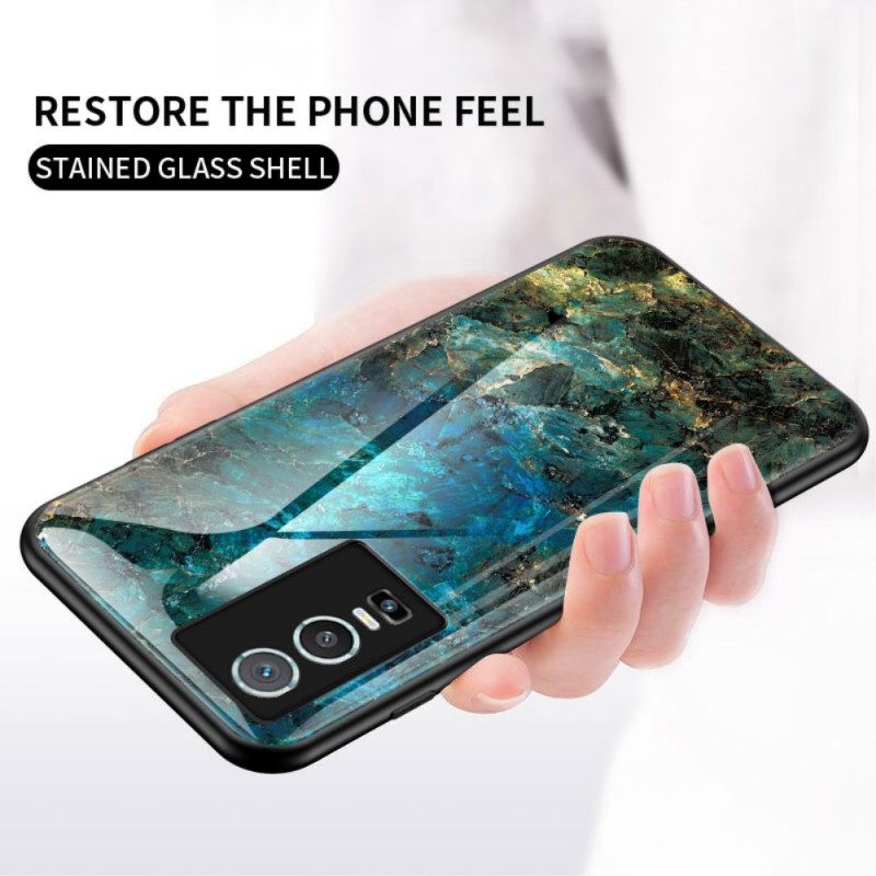 Kuori Vivo Y76 5G Tempered Glass Marble Colors