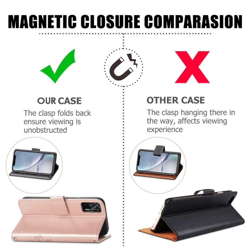 Flip Case Realme GT 5G Four Leaf Clover