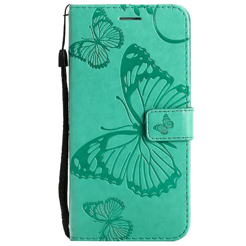 Flip Case Realme GT 5G Suojaketju Kuori Giant Thong Butterflies