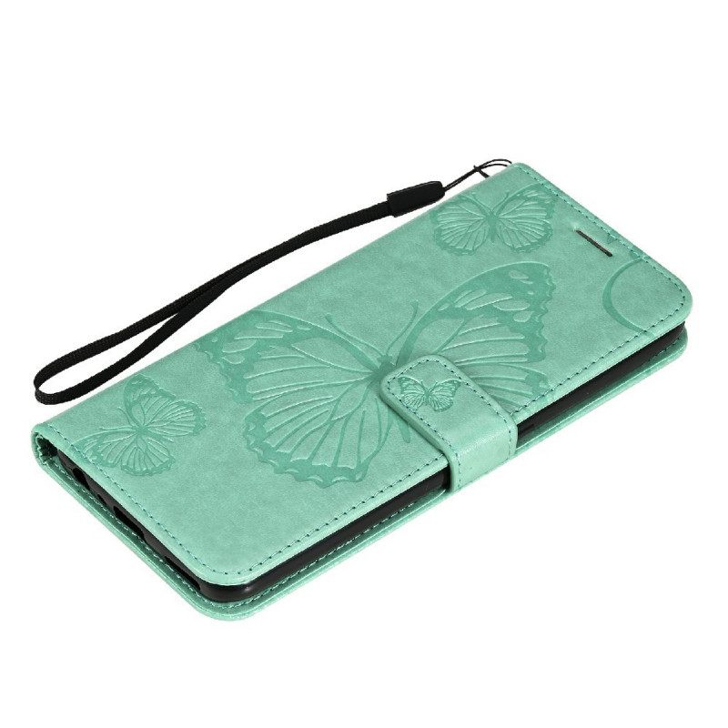 Flip Case Realme GT 5G Suojaketju Kuori Giant Thong Butterflies