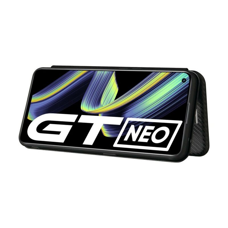 Puhelinkuoret Realme GT 5G Kotelot Flip Silicone Carbon