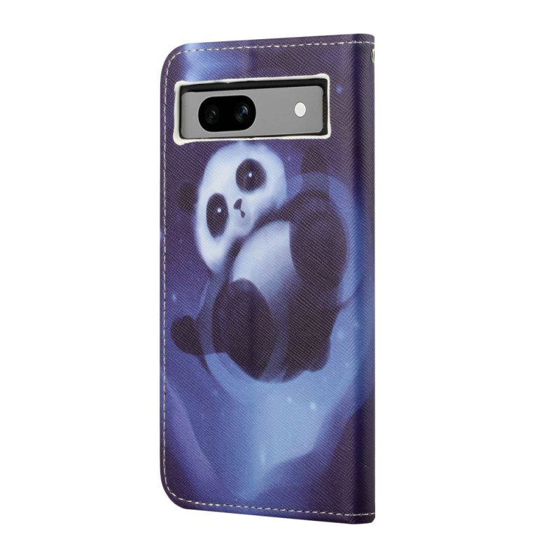 Kotelot Google Pixel 8a Puhelinkuoret Space Panda Hihnalla