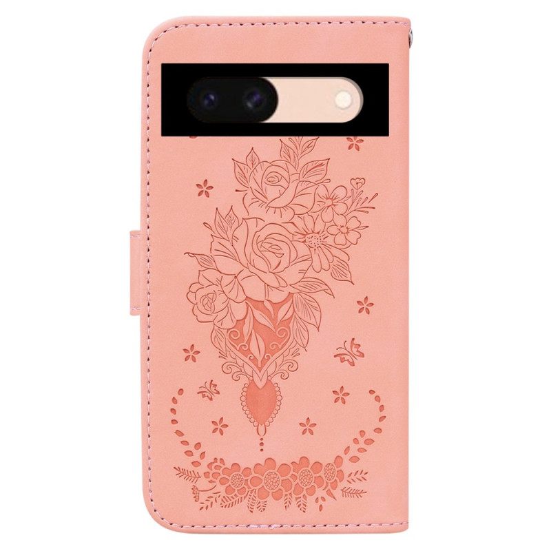 Kotelot Google Pixel 8a Strap Roses Suojakuori