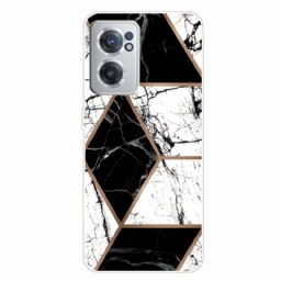 Case OnePlus Nord CE 2 5G Mustavalkoinen Shakkilauta