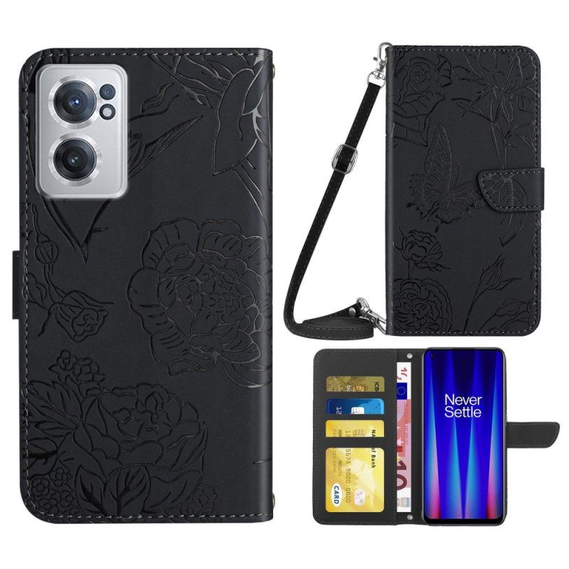 Kotelot OnePlus Nord CE 2 5G Butterfly Print Lompakko