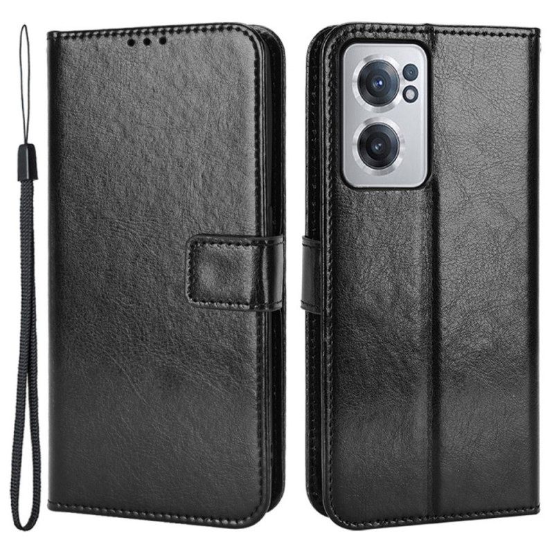 Kotelot OnePlus Nord CE 2 5G Suojaketju Kuori Classic Strappy Faux Leather