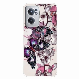 Kuori OnePlus Nord CE 2 5G Purple Butterflies