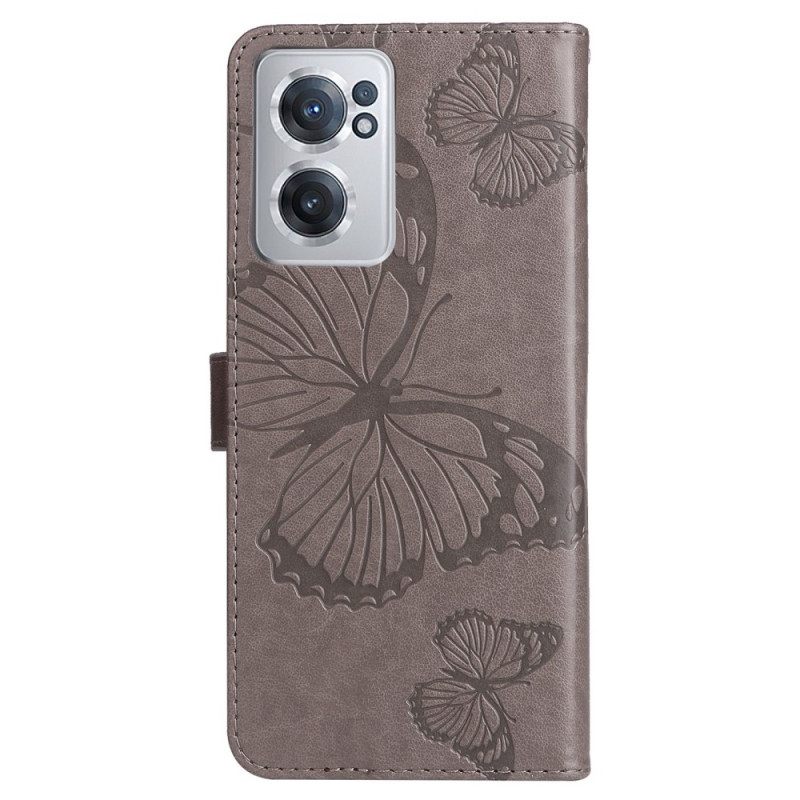 Nahkakotelo OnePlus Nord CE 2 5G Butterfly Print