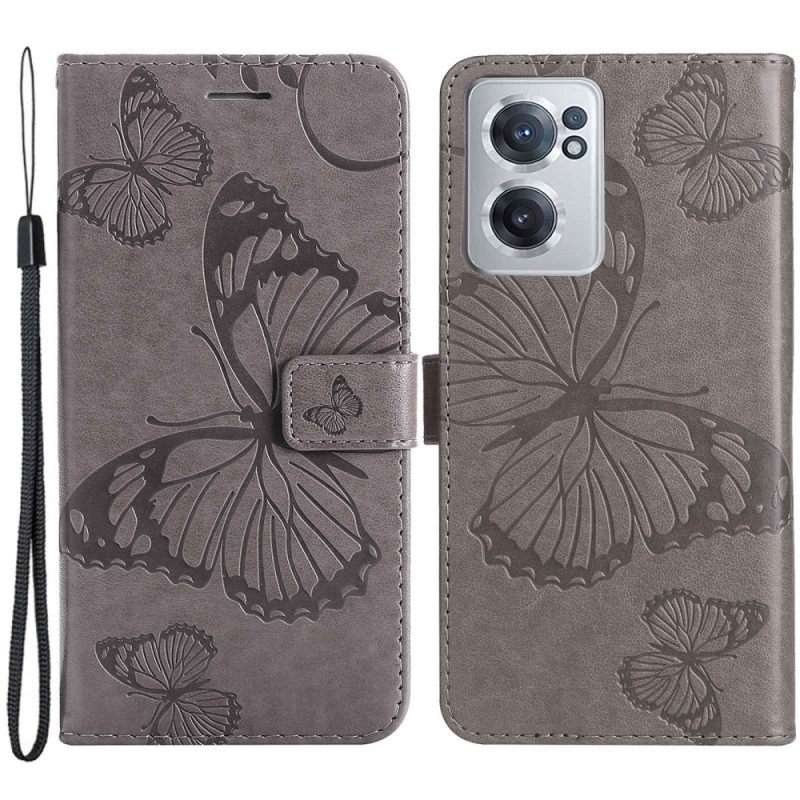 Nahkakotelo OnePlus Nord CE 2 5G Butterfly Print