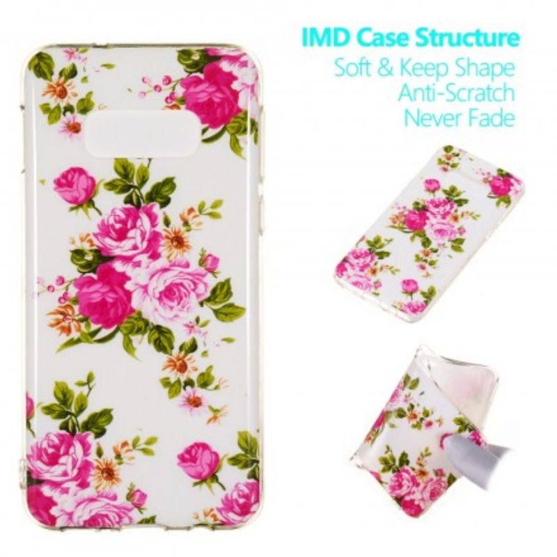 Case Samsung Galaxy S10e Fluorescent Liberty Flowers