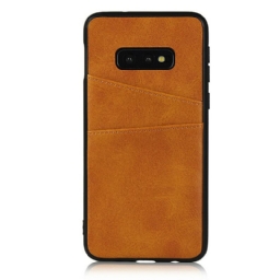 Case Samsung Galaxy S10e Leather Texture Kaksoiskorttikotelo