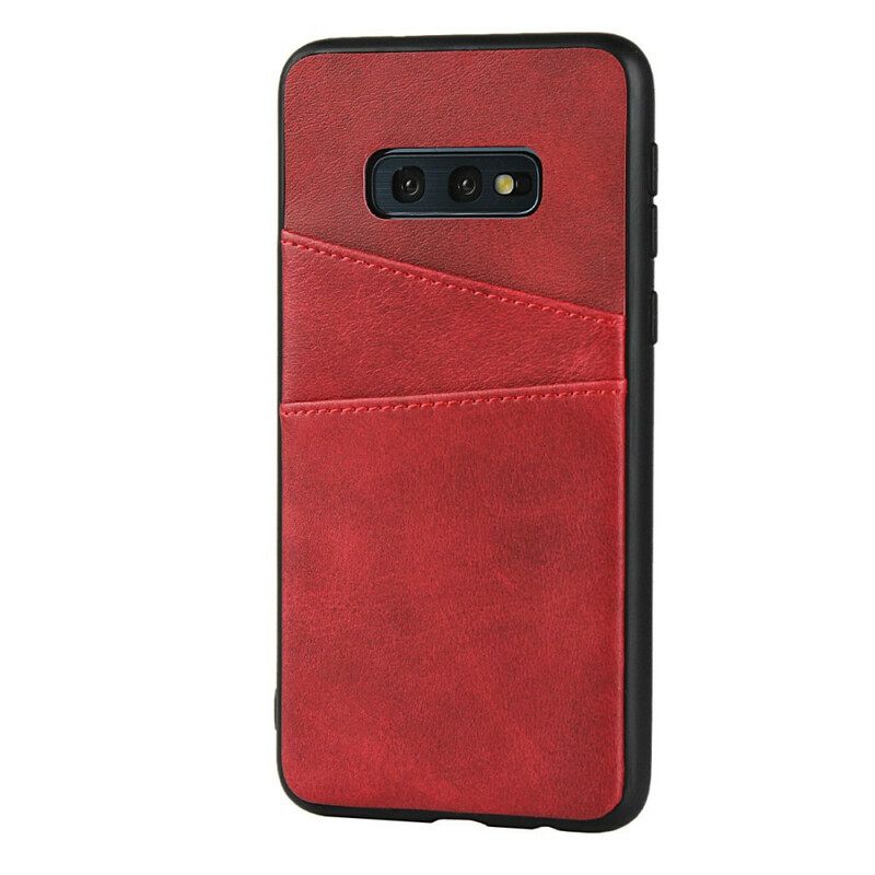 Case Samsung Galaxy S10e Leather Texture Kaksoiskorttikotelo