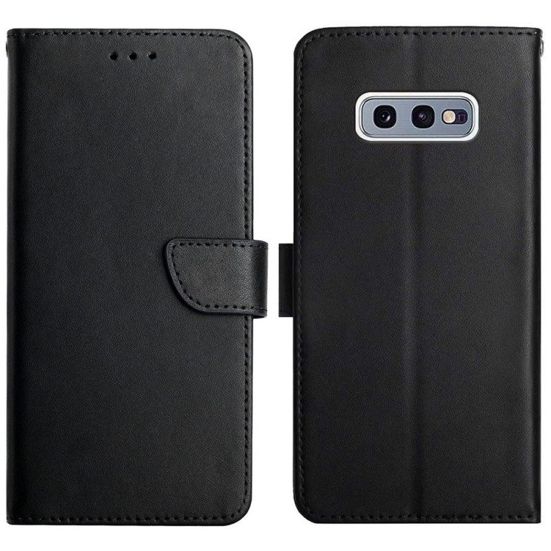 Flip Case Samsung Galaxy S10e Aito Nappan Nahka