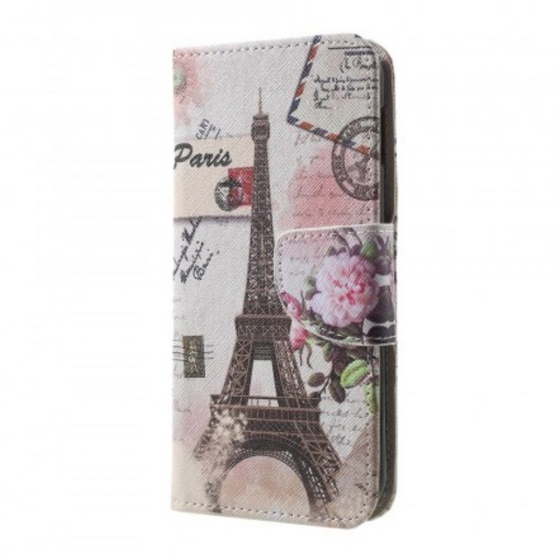 Flip Case Samsung Galaxy S10e Retro Eiffel-torni