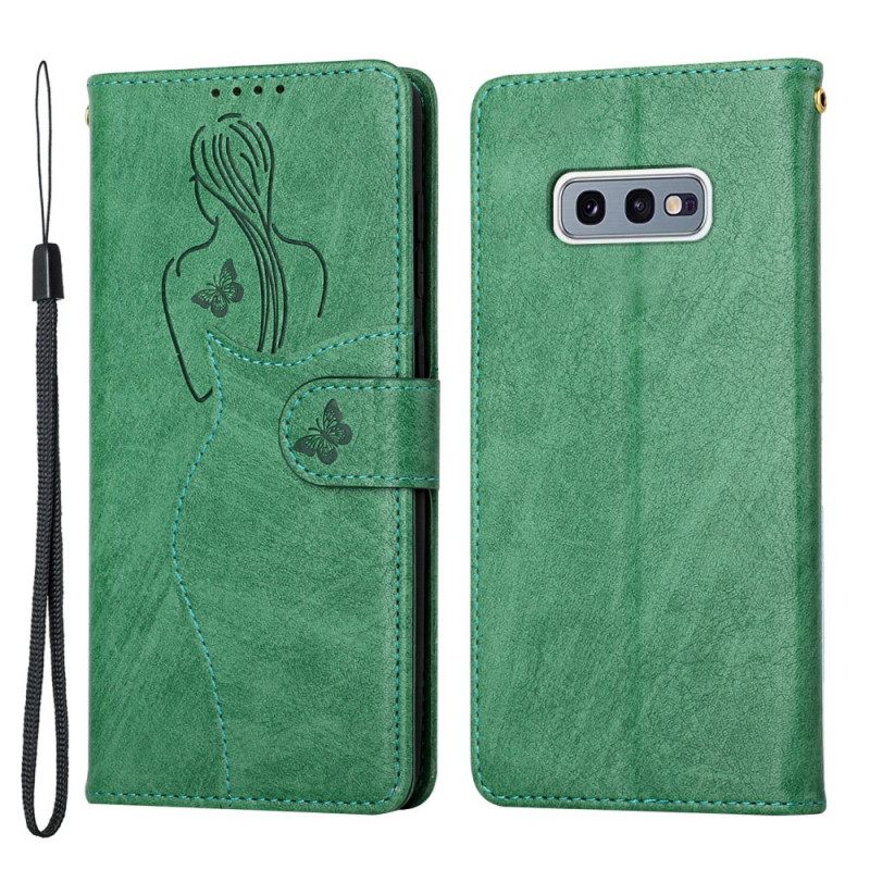 Kotelot Samsung Galaxy S10e Faux Leather Silhouette