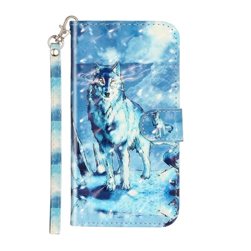 Kotelot Samsung Galaxy S10e Suojaketju Kuori Wolf Light Strap Kohdevalot