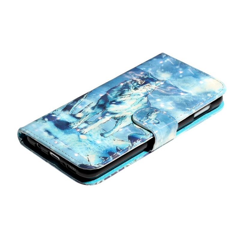 Kotelot Samsung Galaxy S10e Suojaketju Kuori Wolf Light Strap Kohdevalot