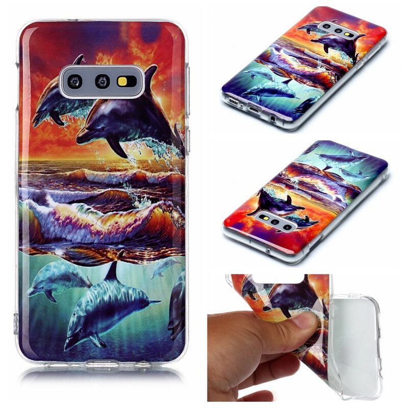 Kuori Samsung Galaxy S10e Dolphins Go Free