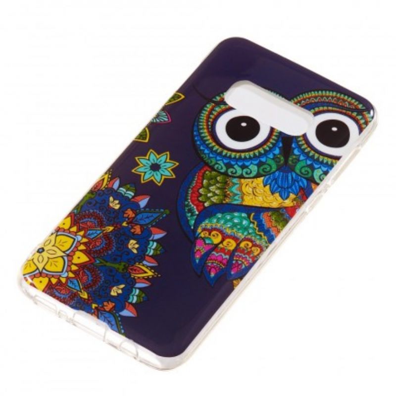 Kuori Samsung Galaxy S10e Owl Fluoresoiva Mandala