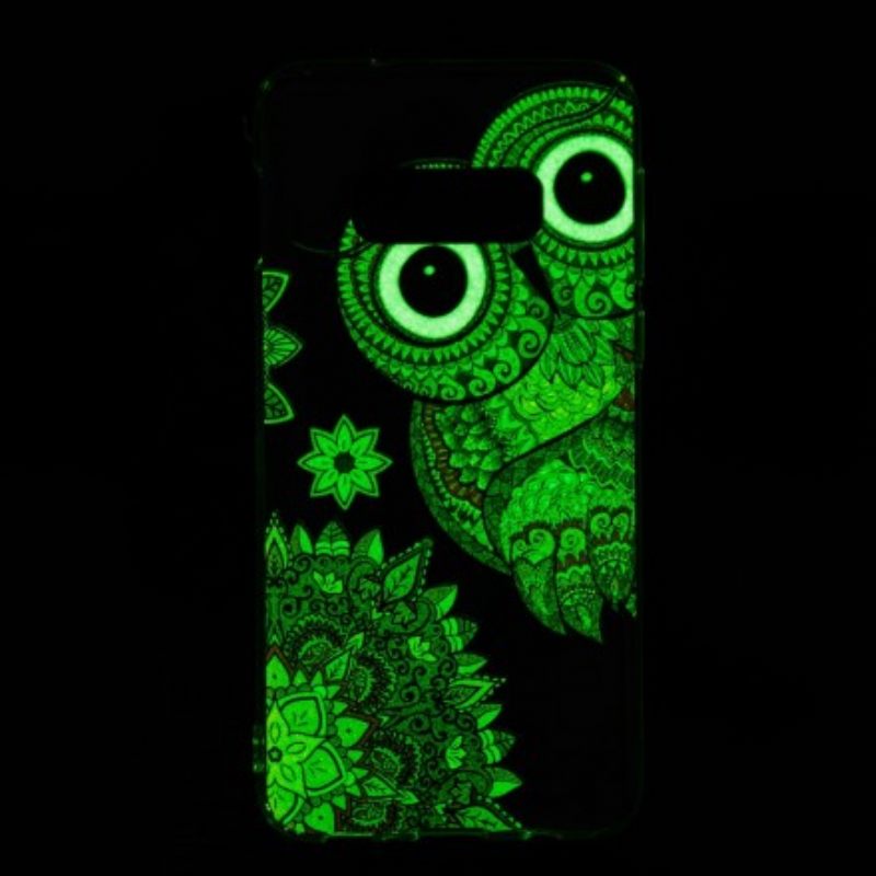 Kuori Samsung Galaxy S10e Owl Fluoresoiva Mandala