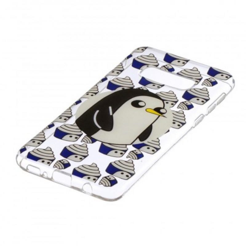 Kuori Samsung Galaxy S10e Transparent Penguins