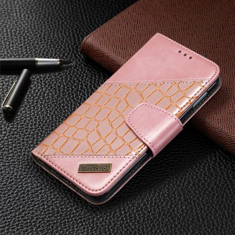 Nahkakotelo Samsung Galaxy S10e Classic Crocodile Skin Effect