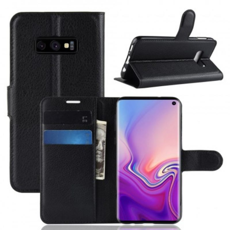 Nahkakotelo Samsung Galaxy S10e Faux Leather Retro