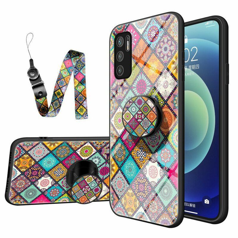 Case Poco M3 Pro 5G Patchwork Magneettipidike