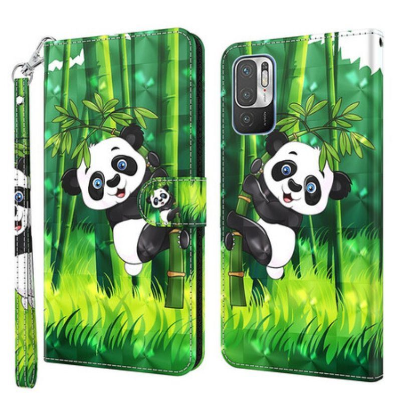 Flip Case Poco M3 Pro 5G Panda Ja Bambu