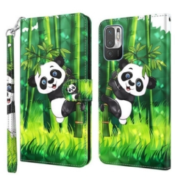 Flip Case Poco M3 Pro 5G Panda Ja Bambu