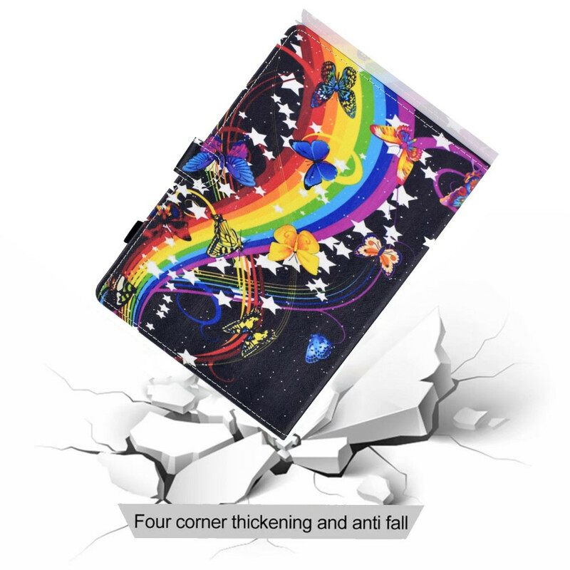 Kotelot iPad Air (2022) Rainbow Butterflies