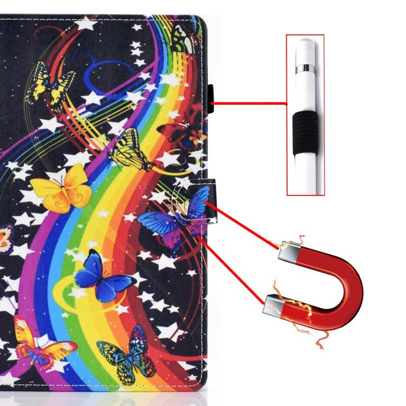 Kotelot iPad Air (2022) Rainbow Butterflies