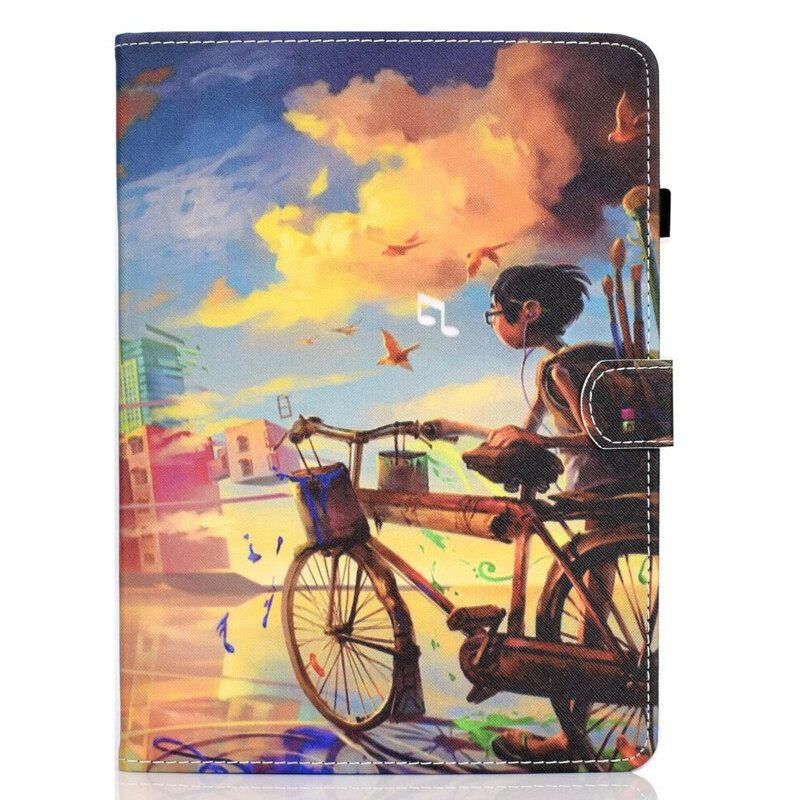 Nahkakotelo iPad Air (2022) Bike Art