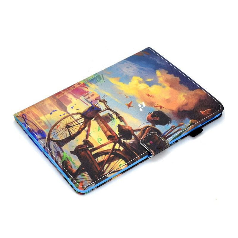 Nahkakotelo iPad Air (2022) Bike Art