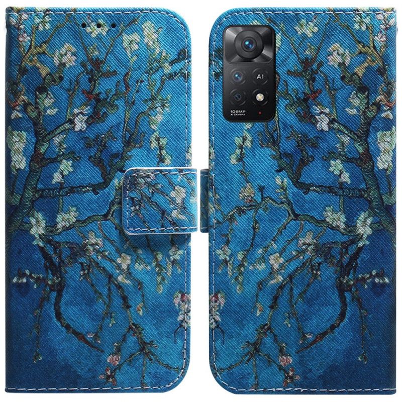 Flip Case Xiaomi Redmi Note 11 Pro 4G / 5G Kukkivan Puun Oksa