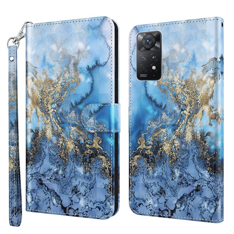 Flip Case Xiaomi Redmi Note 11 Pro 4G / 5G Marble Design Kaulanauhalla