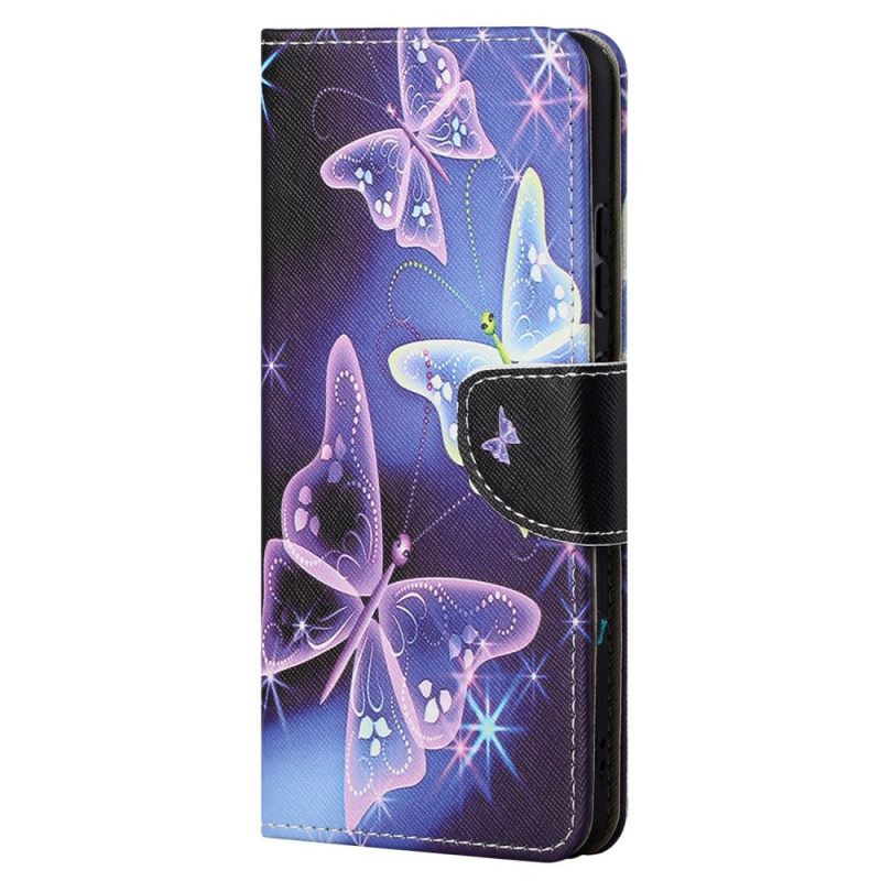 Flip Case Xiaomi Redmi Note 11 Pro 4G / 5G Neon Butterflies